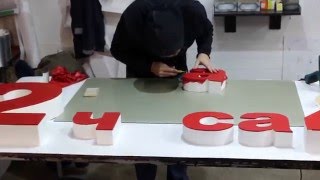 процесс изготовления объёмных букв Часть 1