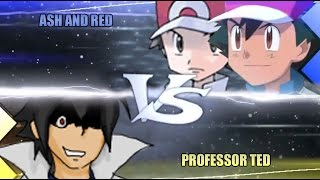 Pokemon Omega Ruby & Alpha Sapphire [ORAS] WiFi Battle: Ash, Red Vs Professor Ted