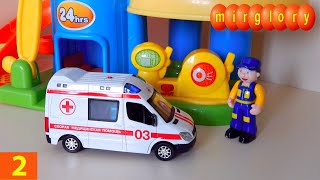 Машинки мультфильм - Город машинок - 2 серия: Автомойка машин, автосервис. Развивающие мультики