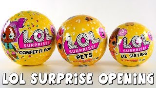 LOL Surprise Doll Confetti Pop | LOL Pets and Lil Sisters | Toy Video by DCTC Amy Jo