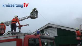 Brand einer Tischlerei in Riede
