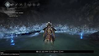 Nioh BEST DAMAGE magic set/build the gold dragon Onmyo set(Water)