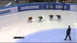 2013/2014 쇼트트랙 3차 월드컵(Torino) 여자 1000m 준결승2조 (김아랑,심석희)
