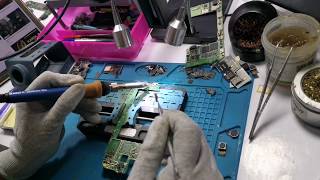 cambio pin de carga moto g2 puro cautin (vista de otro angulo)