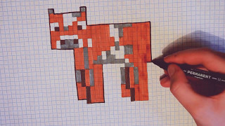 Как нарисовать корову из МАЙНКРАФТ по клеточкам. Рисуем minecraft