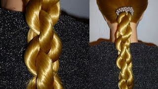 Быстрая причёска в школу самой себе на средние/длинные волосы.ЛЁГКАЯ коса.Плетение кос/волос