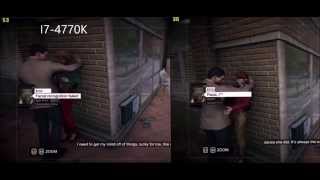 I7-4770K vs AMD Phenom x6 1100T with HD 7870 Watch Dogs Frame test max settings