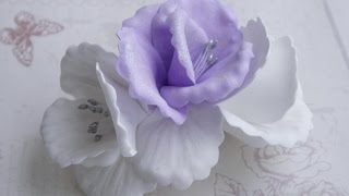 Заколка с цветами из фоамирана. Мастер класс / Foam flower tutorial
