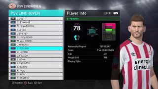 PES 2018 Data pack 1 | PSV New Players Faces