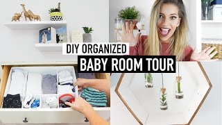 DIY ORGANIZED BABY ROOM TOUR | BOHO SCANDINAVIAN NURSERY DECOR