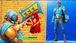 NEW "BLOCKBUSTER" SKIN GAMEPLAY! - NEW "VISITOR" SKIN in Fortnite! (Fortnite Blockbuster Gameplay)