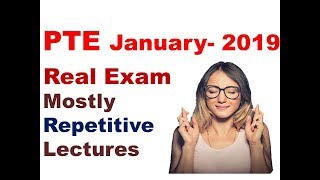 PTE Lecture Recent January 2019 Real Exam topics with 9 band answers|