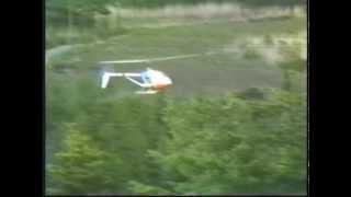 1979年RC ヘリ　バロン　クラッシュ！　墜落！RC copter baron crash! A crash!