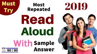 PTE Read Aloud Practice With Sample Answer | PTE Repeated Question Read Aloud  2019