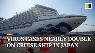 Coronavirus infections nearly double on Diamond Princess ship stranded in Japan