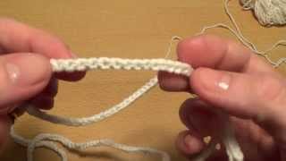 Вязание крючком. Шнурок -  Двойная цепочка   ///   Crochet for beginners. Lace - Double chain