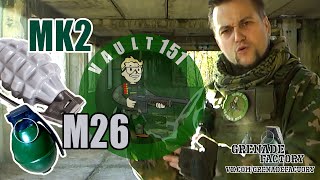 страйкбольные гранаты M26, MK2 (airsoft)