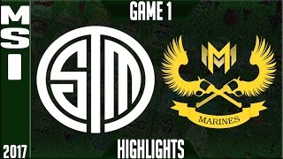 TSM vs GIGABYTE Marines Highlights Game 1 - MSI Play In 2017 Semi-Finals - TSM vs GAM G1 Highlights