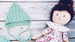 Вязаная шапочка "Эльф" спицами