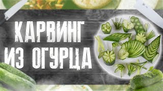 КАК КРАСИВО НАРЕЗАТЬ ОГУРЕЦ 11 способов. Карвинг из огурца