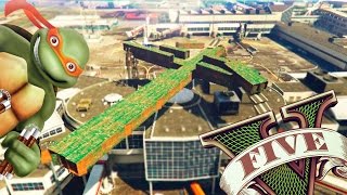 GTA V - CORRIDA DA RAMPA DAS TARTARUGAS NINJAS!