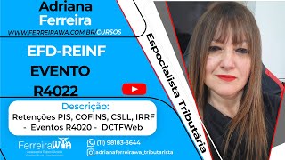 EFD REINF- Retenções pis-cofins-csll-irrf-Eventos r4020 a partir 01/2020-DCTFWEB