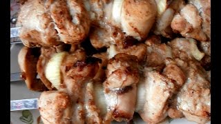 Шашлык из курицы в электрошашлычнице