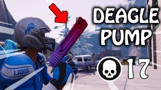 17 Kills Deagle Pompalı ile Dağıttım ( Toplam Kill ) | Fortnite Türkçe Ps4 Oynanış