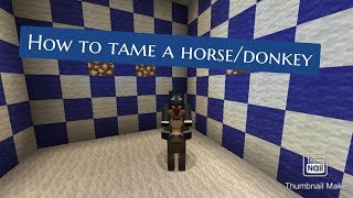 How to tame a horse/donkey in Minecraft PC and PE (easy)