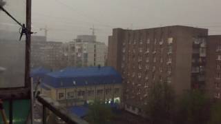 Гроза молния Ростов на Дону 18.04.2017.  Ливень, град в Ростове