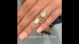 Oval Moissanite Ring Comparison: Crushed Ice VS Brilliant Cut