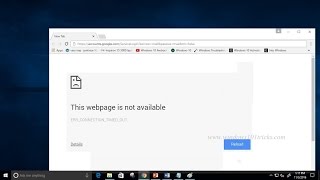 How To Fix Err Connection Timed Out In Google Chrome 2019