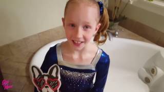 Girl with Heart Lucy's Favorite Sport is Gymnastics