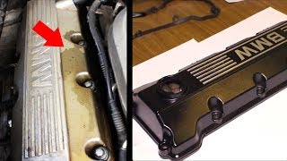 Замена прокладки крышки ГБЦ двигателя BMW м43 и покраска.Replacing cover gasket cylinder head BMW