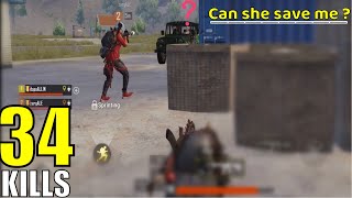 I PLAYED WITH THE BEST GIRL PLAYER | 34 KILLS DUO VS SQUAD | BEST GAMEPLAY EVER | PUBG MOBILE