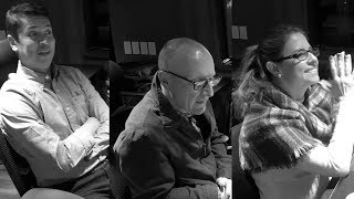 Andrés Corson, Natalia Nieto y Carlos Olmos conocen la nueva canción de Su Presencia
