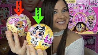 LOL Surprise Series 3 wave 2 dolls FAKE LOL surprise series 4 unboxing Confetti Pop Big Sisters doll