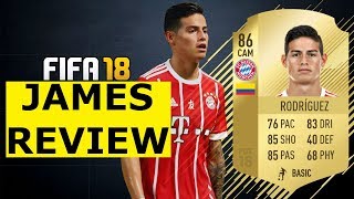 FIFA 18 RODRIGUEZ PLAYER REVIEW! 86 JAMES RODRIGUEZ REVIEW! FIFA 18 ULTIMATE TEAM PLAYER REVIEW!