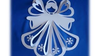 АНГЕЛОЧКИ из бумаги / Без клея / НОВОГОДНИЕ ОРИГАМИ Подарки Поделки своими руками