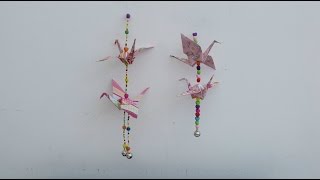 DIY Origami Crane Door Hanger