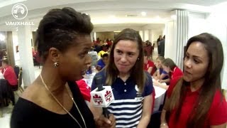 #SCOTTIECAM: Alex Scott meets players from around the world at Cyprus Cup Gala dinner