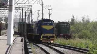 Тепловоз ТГМ4-1196 с грузовым