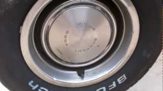 Hub cap inspection and removal 1972 Mach 1 - Day 16 - Part 3 - Original Zpizza auto restoration show