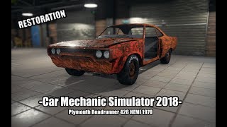 Restoration - 70's Plymouth RoadRunner 426 - Car Mechanic Simulator 2018 #2