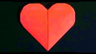 Как сделать сердце из бумаги. Оригами сердце.
