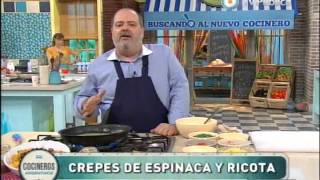 Crepes de espinaca y ricota