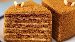 Медовый торт (Медовик) Старинный Рецепт  МЕДОВИКА . Как приготовить медовый торт.