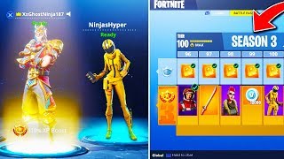 SEASON 3 Tier 100 "MAX BATTLE PASS" SHOWCASE in FORTNITE! - NEW FREE SKINS FORTNITE BATTLE ROYALE!