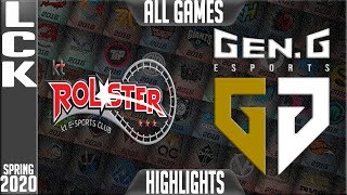 KT vs GEN Highlights ALL GAMES | LCK Spring 2020 W1D1 | KT Rolster vs Gen.G
