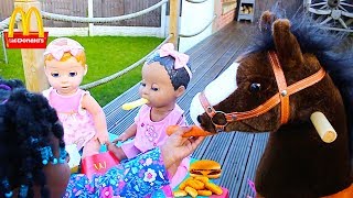 MCDONALDS  pretend Food Play With Toys AndFun Sisters